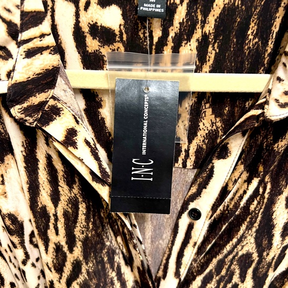 Inc long sleeve side slit button down dress - Picture 3 of 9